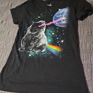 Cosmic Cat Black Tee